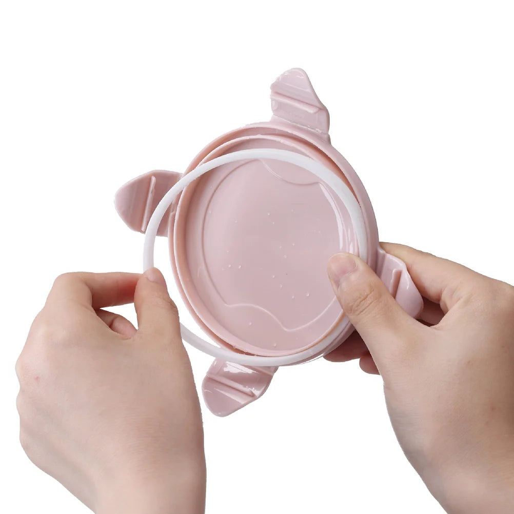 Airtight 800ml Pink Food Storage Container Leakproof for Cereal Flour Sugar Rice Snacks Transparent Polypropylene