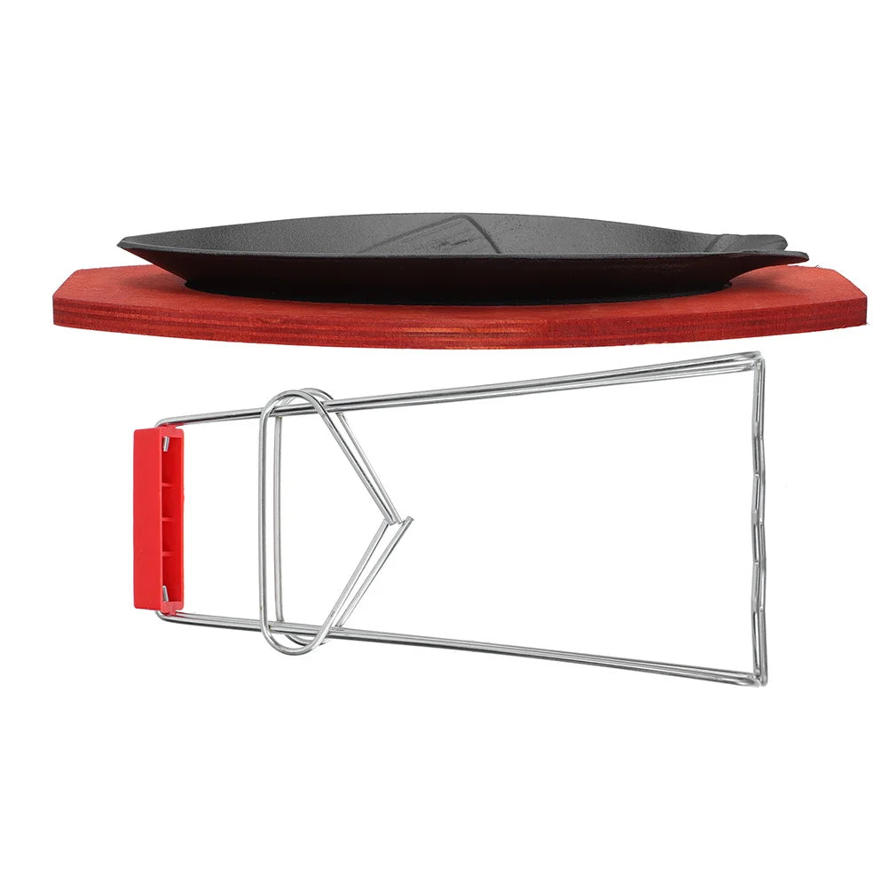 1Set Fish Shaped Grilled Pan High Grade Iron Wood Steak Plate Western Food Serving Tray Hotel Baking Tray Grill Pan Non-Stick