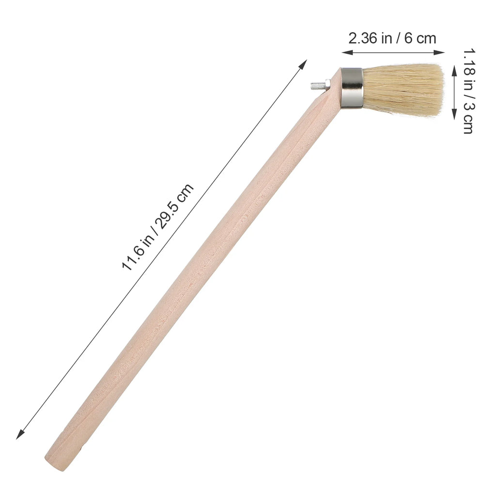 25cm Tire Brush with Wooden Handle for Efficient Lubrication and Detailed Cleaning in Hardtoreach Areas Tire Tools
