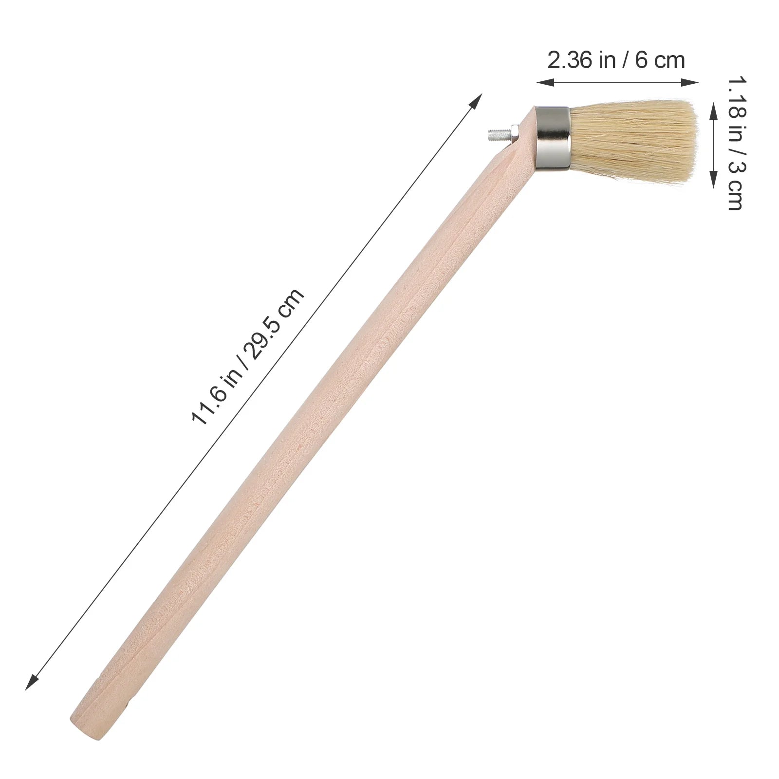25cm Tire Brush with Wooden Handle for Efficient Lubrication and Detailed Cleaning in Hardtoreach Areas Tire Tools