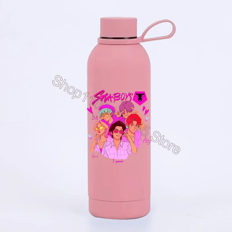 K Pop Demon Huntersd Water Bottles Kawaii Cartoon Thermos Bottle Kids Winter Outdoor Sports Water Cup Children Christmas Gifts