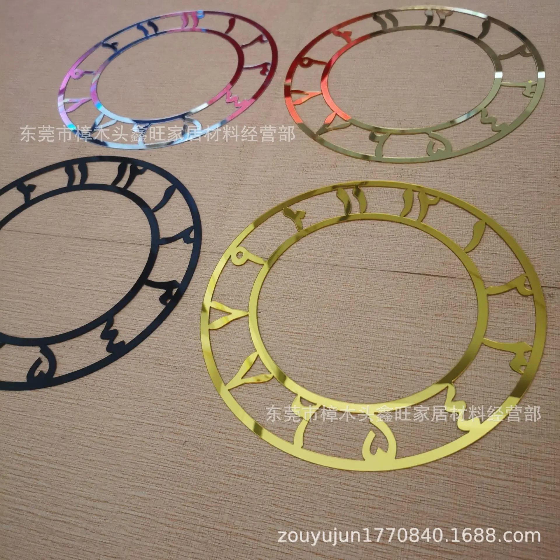 Arabic Round Mirror Clock Sticker, Acrylic Digital Wall Decor for Living Room Hotel Background, Self-Adhesive Timepiece