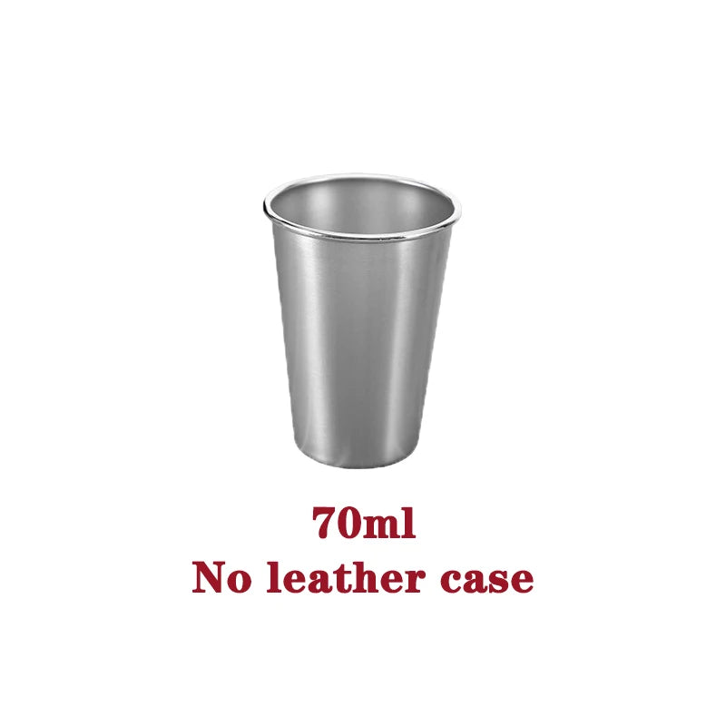 30ml-500ml Stainless Steel Metal Cup Beer Cups White Wine Glass Coffee Tumbler Travel Camping Mugs Drinking Tea Mug Set Outdoor