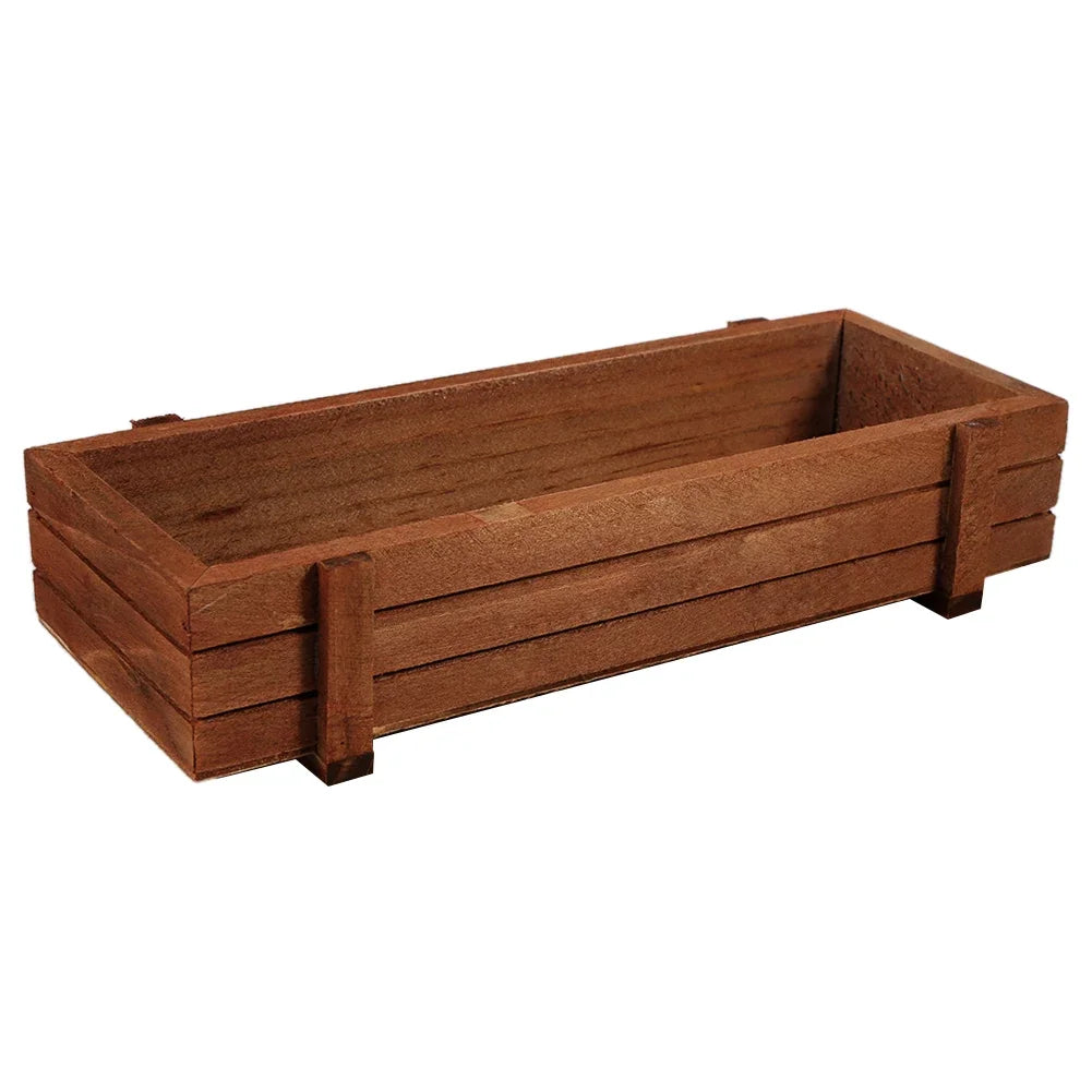 Indoor/outdoor Wooden Herb Flower Succulent Planter Box Home Garden Rectangle Storage Box Plant Flower Pots