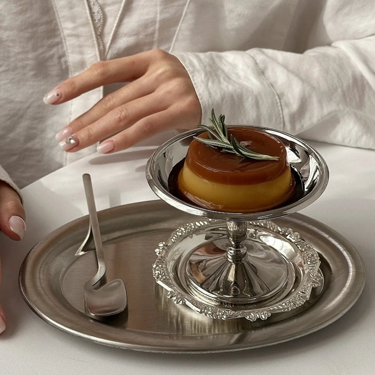 Ice Cream Cup Stainless Steel 304 Serving Dessert Bowl Cups Sauce Bowls Mini Round Footed Yogurt Snack Candy Cup for Salad Fruit