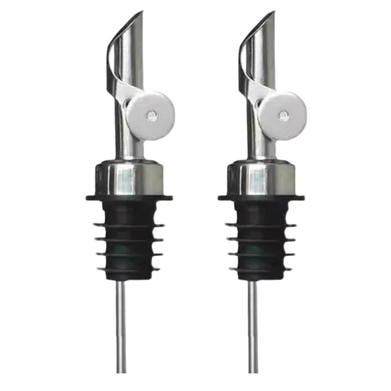 1PC Oil Bottle Stopper Cap DispenserStainless Steel Automatic Open Cap Pour Nozzle Sprayer Leak-Proof Wine Spout Kitchen Tool