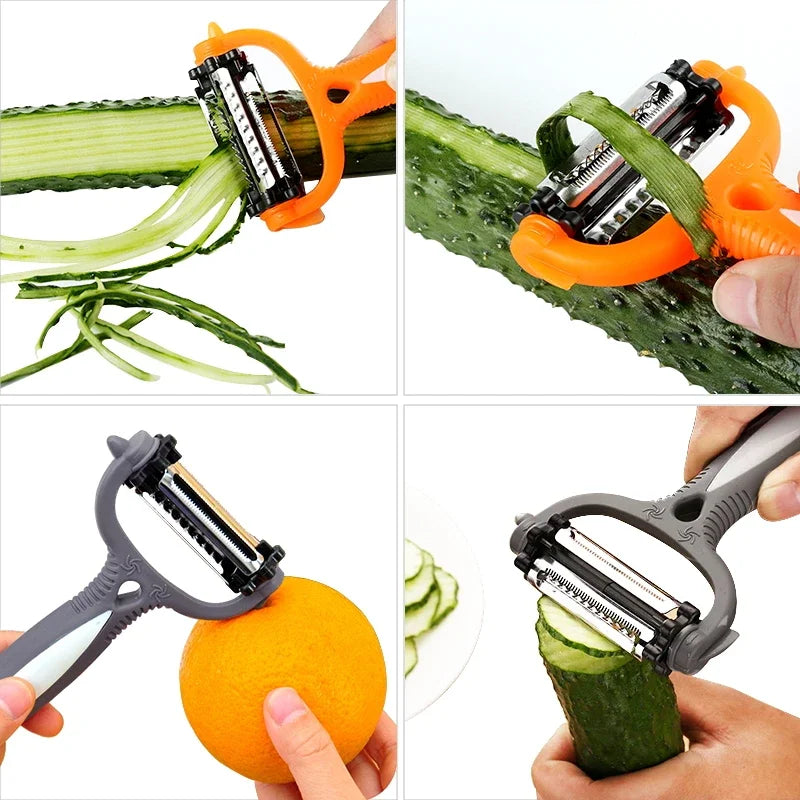 2025 Must-Have! 360° Rotary Peeler - Multifunctional Potato Cutter | Melon Planer, Kitchen Gadget Accessory