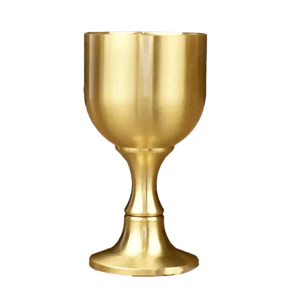 Vintage Brass Wine Glass Drinking Liquor Tumbler Cup Mug For Party-Bar 15ml 30ml 5.5x3cm (S); 8x4cm L Dining-Bar Accessories
