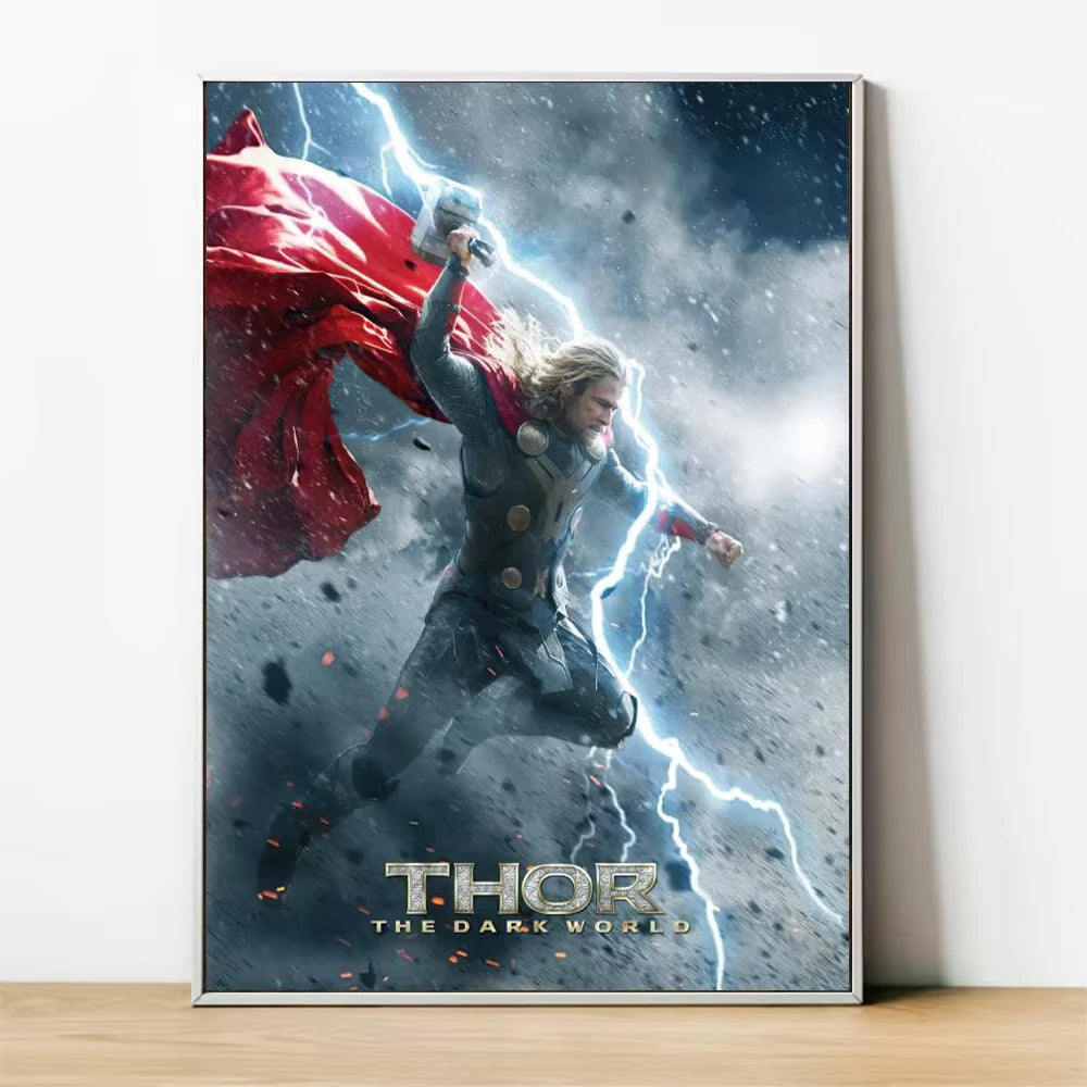 MINISO Marvel Superheroes Avengers Spider-Man Iron Man Parlor Bedroom Decorative Art Posters Wall Mural Canvas Painting Printing