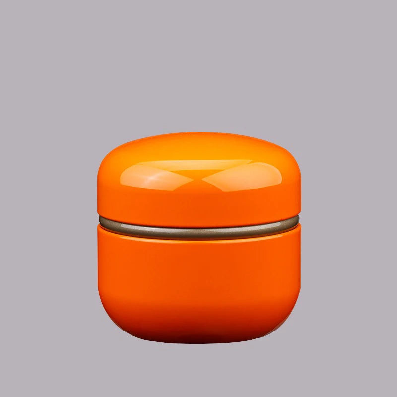 50g Electroplated Tinplate Tea Storage Tin - Airtight Metal Canister for Coffee/Candy/Spices,Refillable Empty Container with Lid