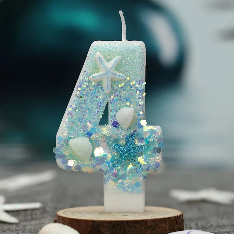Digital candle ocean beach starfish creative birthday party decoration