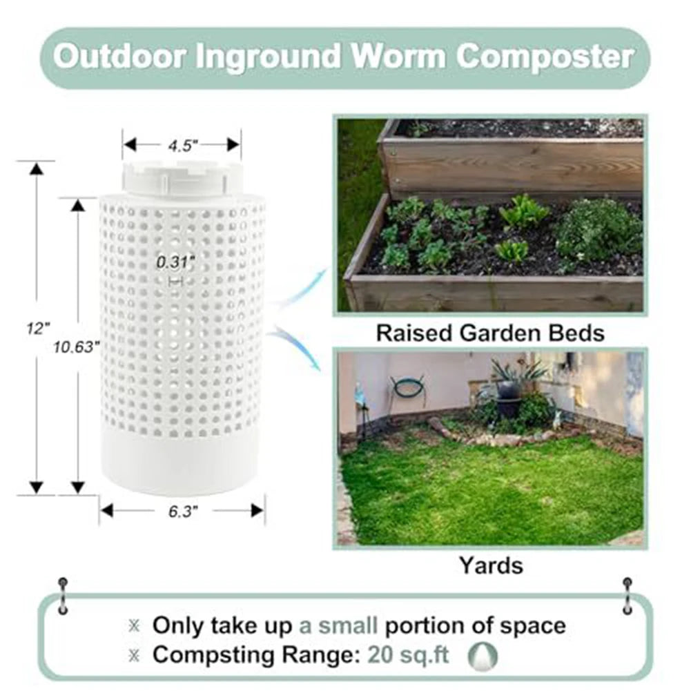 1pc Insect Composting Bin Shrimp Pond Leaks Through The Filter Underground Farm Compost Bin Kit For Small Flower Pots Garden