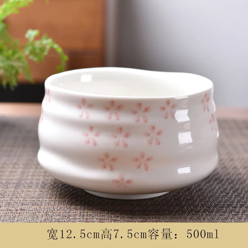 Matcha Bowl Ceramic Tea Set Accessories Tea Set Japanese Tea Ceremony Song Dynasty Tea Salad Soup bowl Special Matcha tea bowl