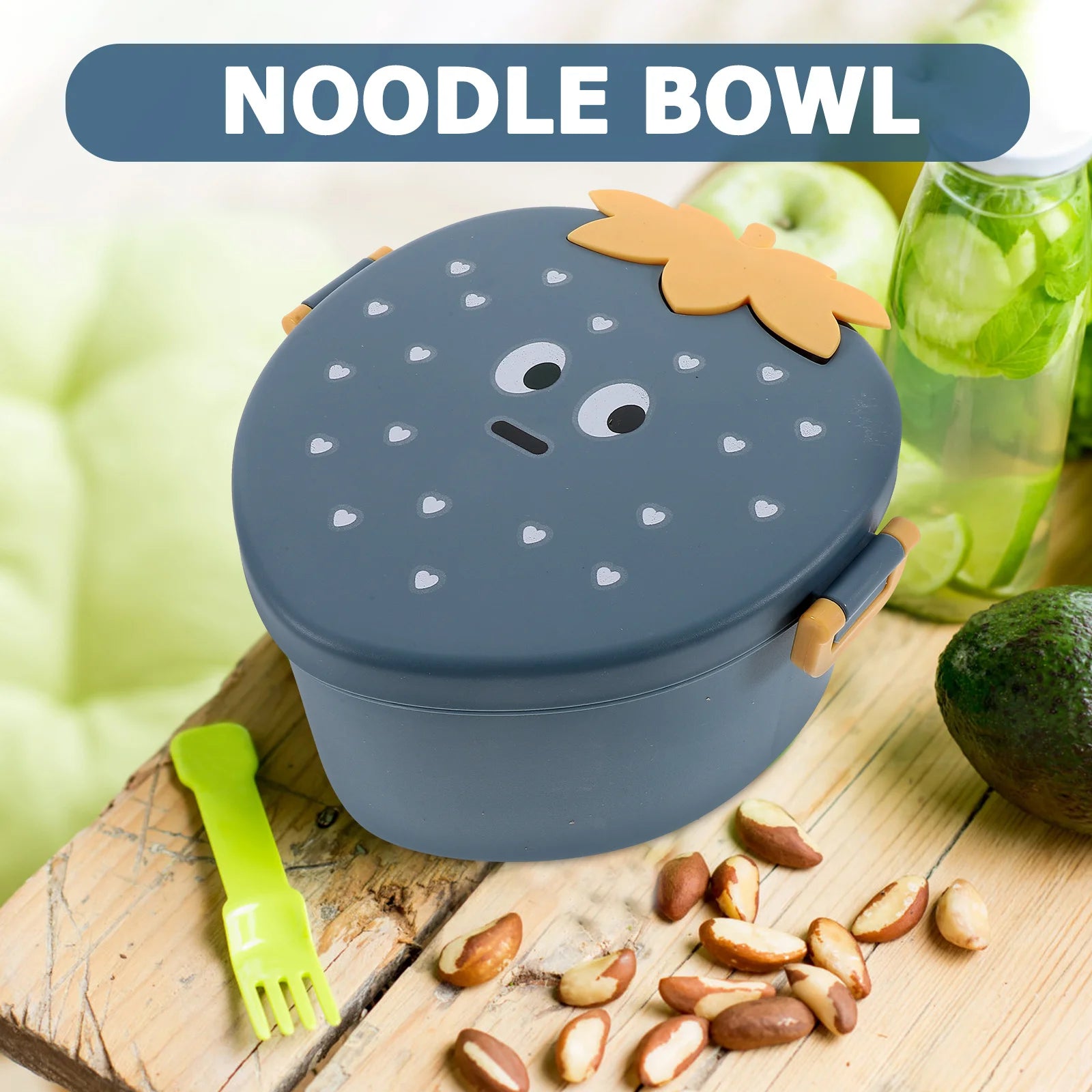 Strawberry Bento Box Plastic Lunch Box Large Capacity Adult Food Storage Container Stackable Lunch Holder for Picnic Reusable