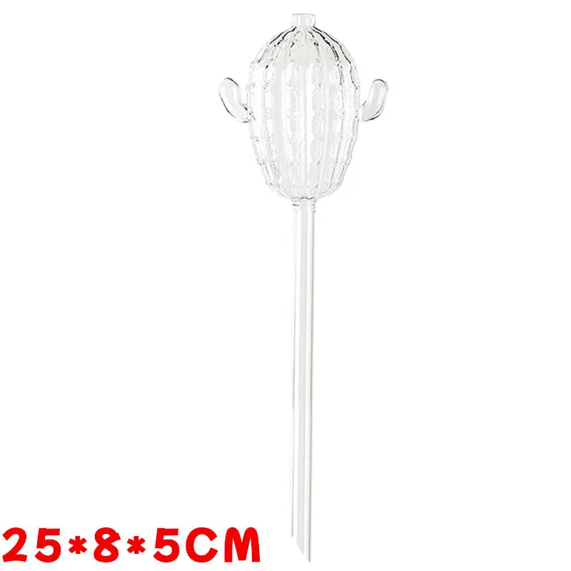 Unique Clear Plant Watering Can Cactus Shape Auto Irrigation Device Efficient Flows Water Tool Supply Outdoors Garden Equipment
