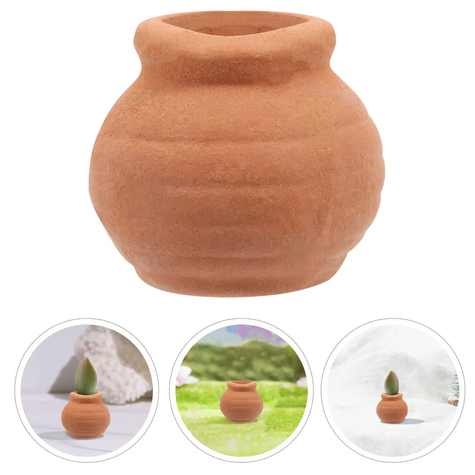 8 Pcs Mini Terracotta Flower Pots Thumb Succulent Planters Small Clay Pot For Garden Dollhouse Pottery Container Gift
