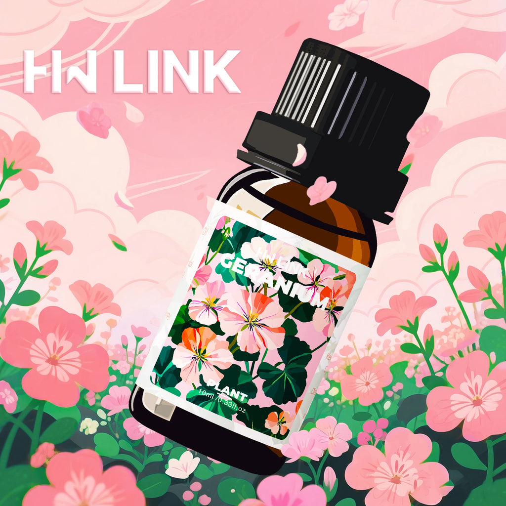 Geranium Essential Oil 10ml 100% Pure Natural for Diffuser and Aromatherapy,Candle Making Geranium Perfumes Gifts Meditation