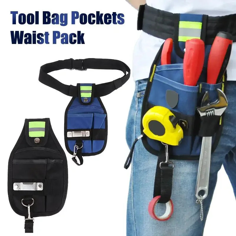 Portable Multifunctional Tool Waist Bag Electrician Pocket Storage Bag Maintenance Tool Bags Screwdriver Kit Holder Pouch