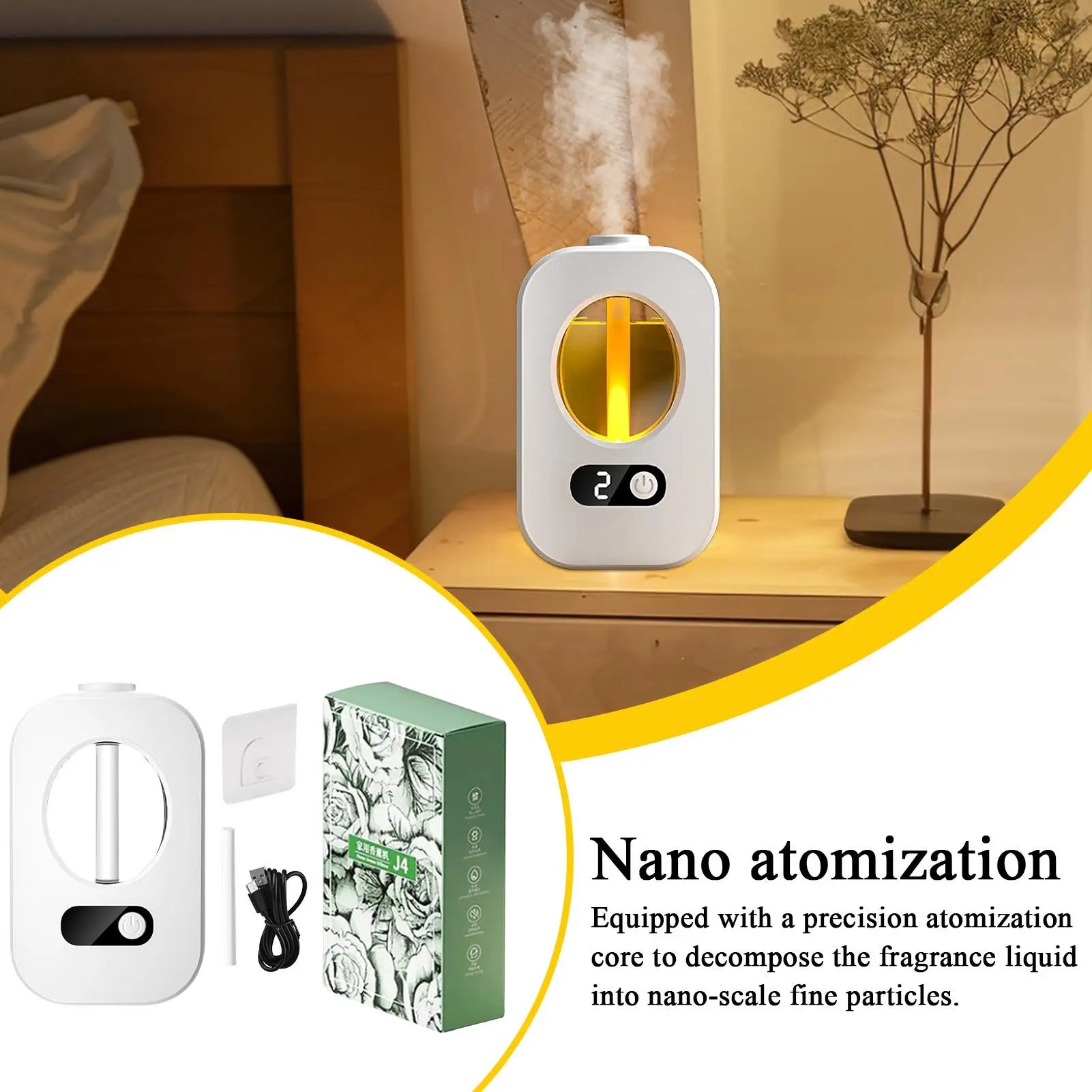 Fragrance Oil Diffuser Scent Oil Diffuser Smart Machine Rechargeable Wide Coverage Appliance With Timing Function For Massage