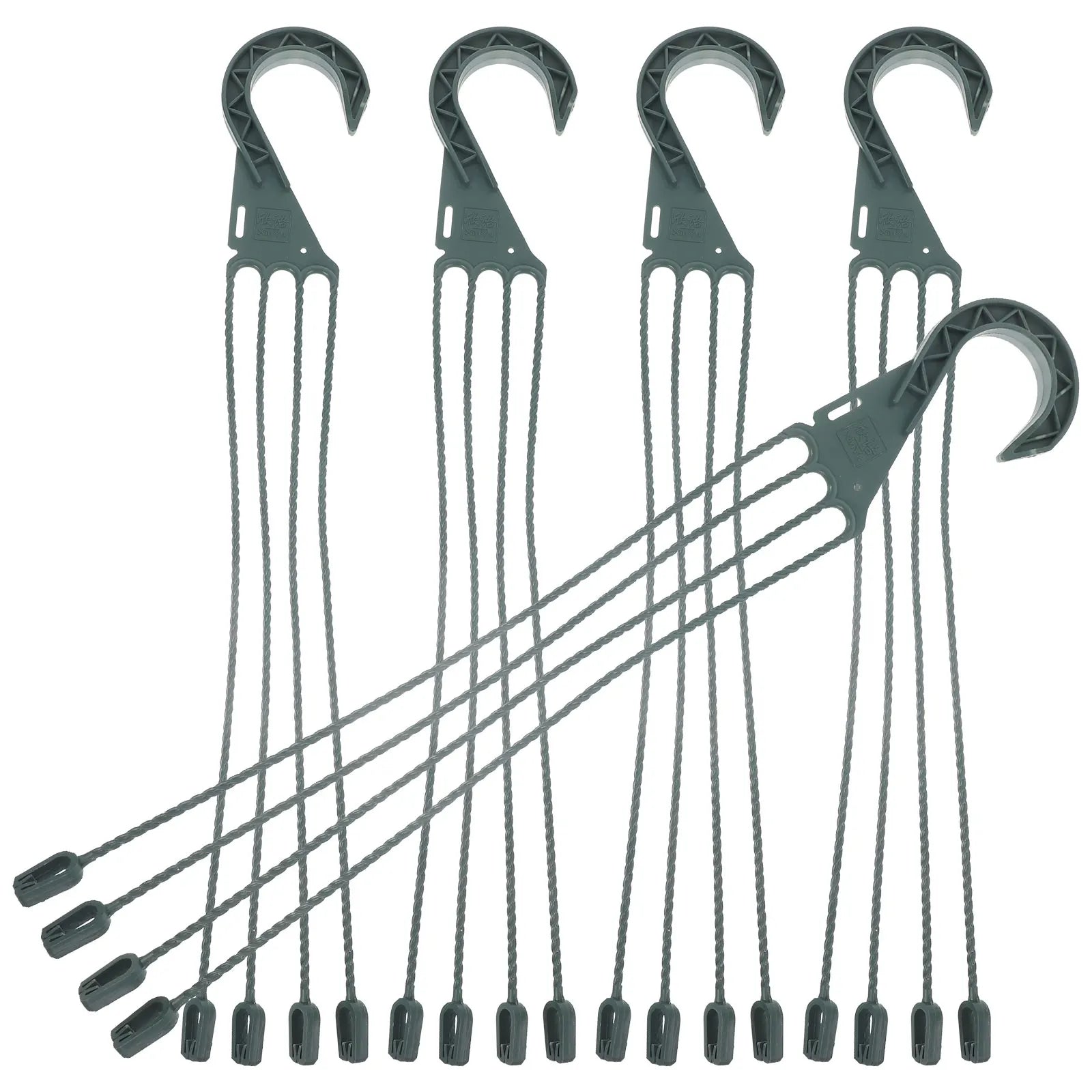 5pcs Plastic Plant Hanging Basket Hooks Hanging Planter Holder multiuse Flower Pot Hangers Garden Basket Hanging Chains 4 Hooks