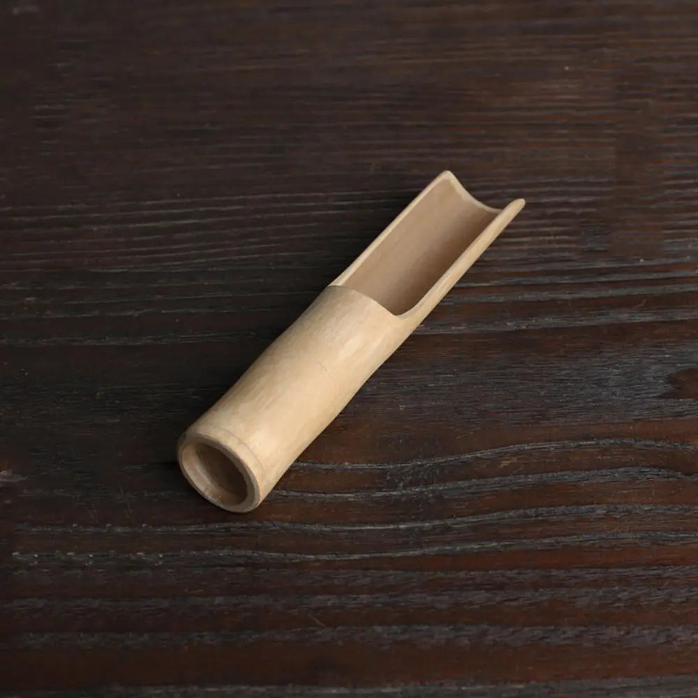 High Quality Tea Accessories Chinese Kongfu Wooden Bamboo Retro Style Natural Tea Scoop Delicate Spoon Portable Bamboo Teaspoon