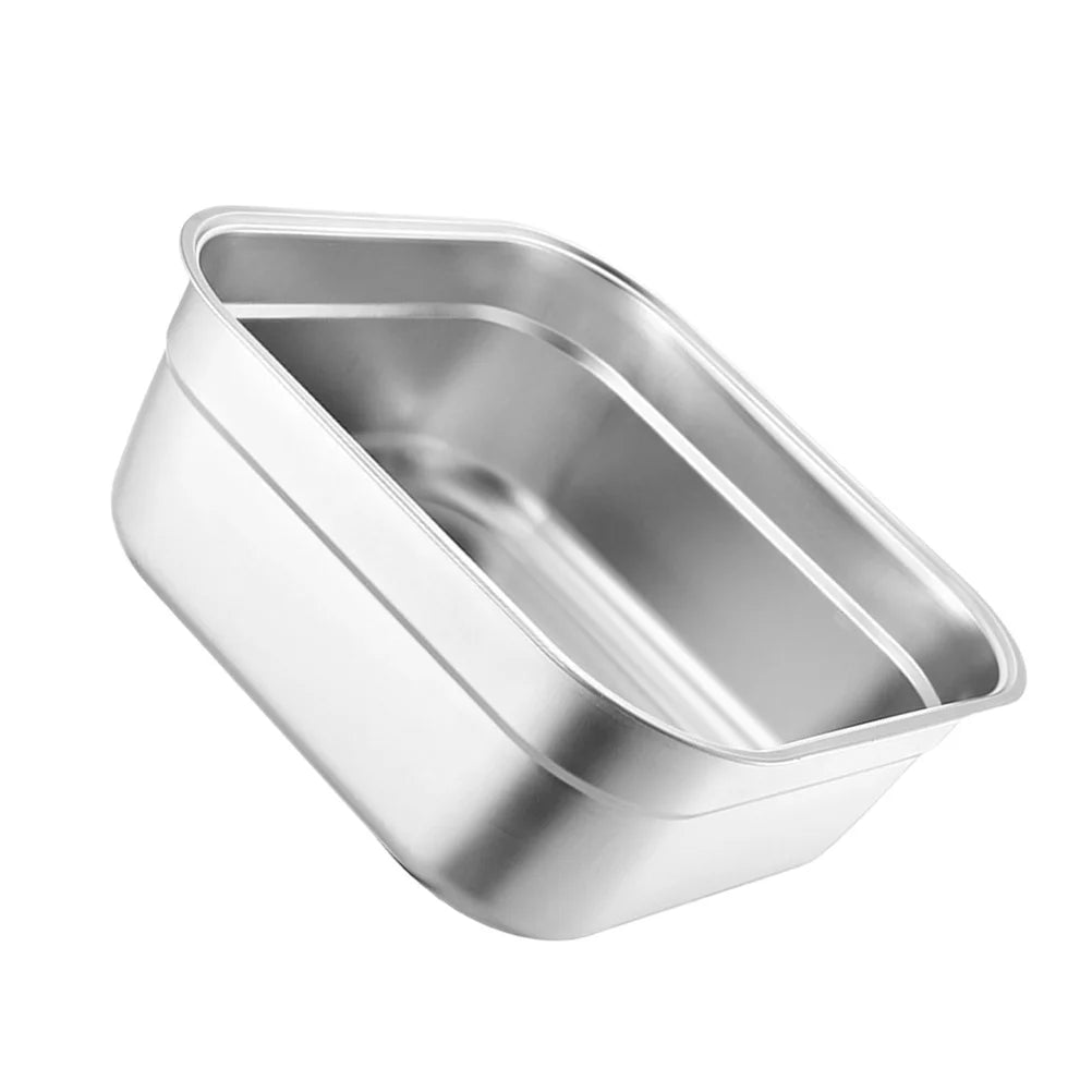 Square Stainless Steel Washing Basin Large Capacity Multi-Purpose Vegetable Fruit Mixing Bowl Kitchen Gadget Buffet Tray Soup