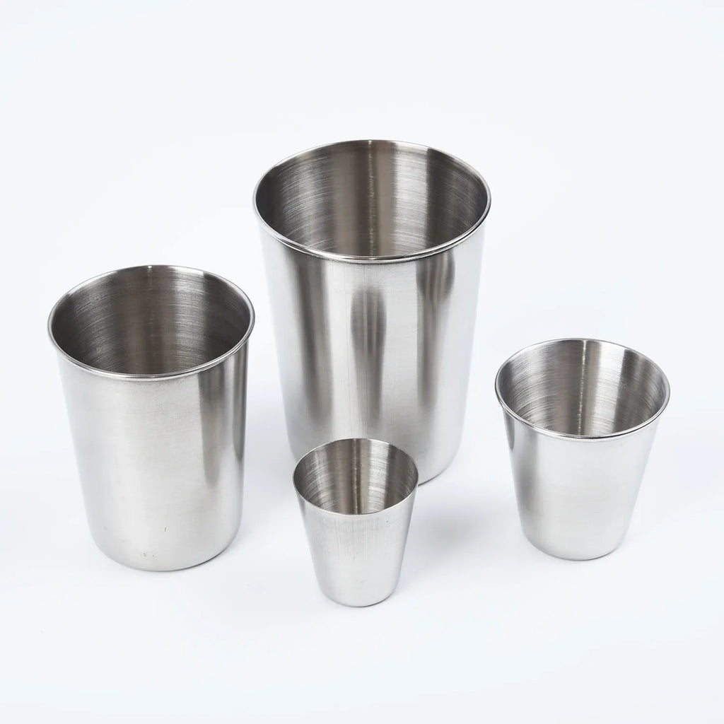 1pc 30/180/320ml Stainless Steel Cup Outdoor Travel Camping Hiking Metal Beer Wine Glass Cups Coffee Tumbler Drinkware