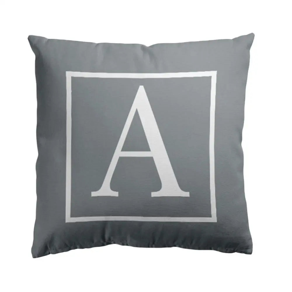 Pillow Cover Cushion Case 45x45cm English Letter Print Home Sofa Bed Car Decor