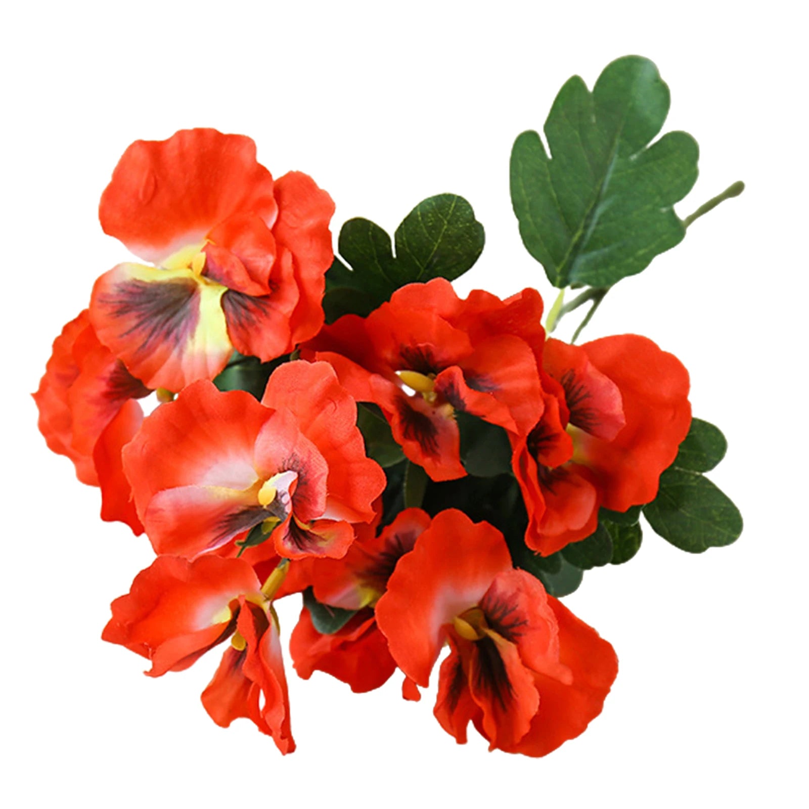 Colorful For Wedding Party Decoration Pansy Fake Flower Bouquet Artificial DIY Craft Red/Orange/Purple Rose Red