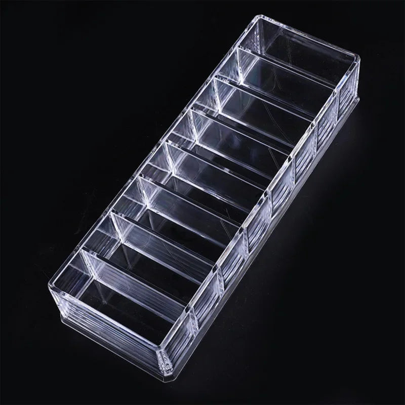 Acrylic Makeup Organizer 8 Compartments Cosmetic Storage Jewelry Display Clear Drawer Organizers Case for Desktop