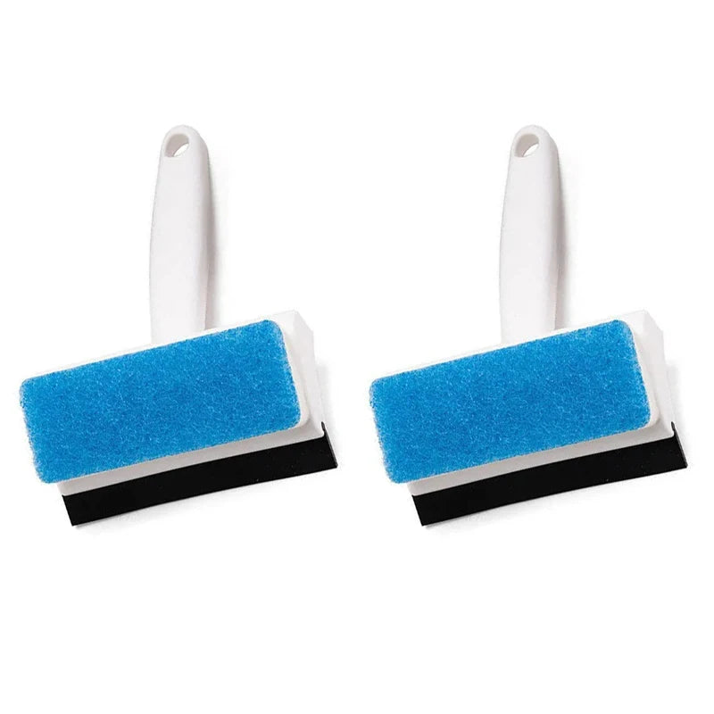 Multifunctional Double-Sided Glass Sponge Cleaning Brush Wiper Mirror Glass Tile Cleaning Brush Bathroom Squeegee