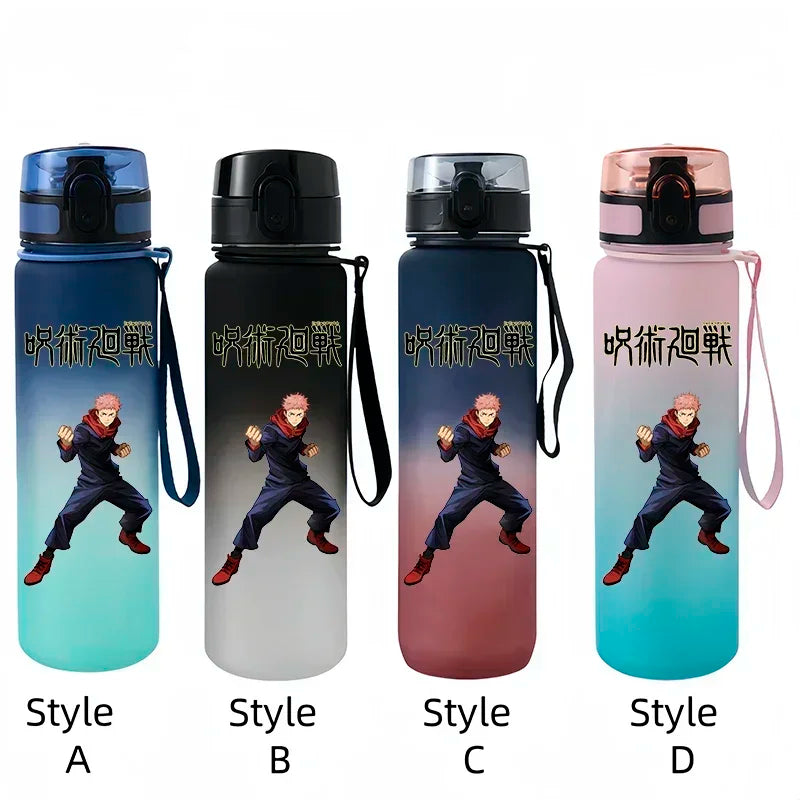 Jujutsu Kaisen Peripheral Cartoon Animation Water Bottle Sports Plastic Student Children Large Capacity 650ml Water Cup