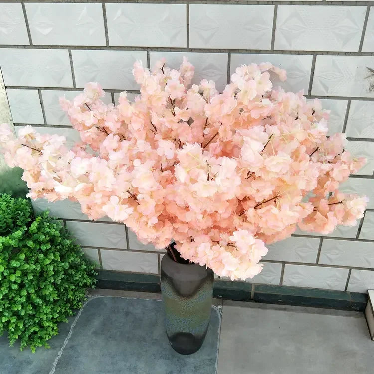 110cm Cherry Blossom Branch Artificial Flower Cherry Blossom Wedding Deacor Flower Arrangement Home Decoration Silk Flower