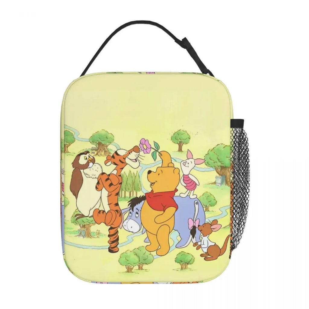 Cute Winnie The Pooh Insulated Lunch Bags Thermal Bag 
Meal Container Large Tote Lunch Box for Men Women Work Picnic