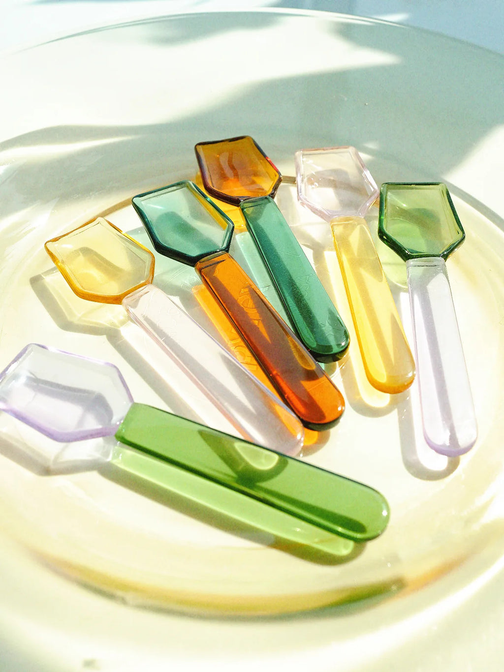 Glass Spoon Creative Cute  Stirring Spoon for Coffee Dert Ice Cr aron Sle Korean Version Dining Utensils