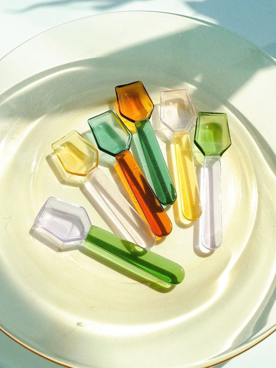 Glass Spoon Creative Cute  Stirring Spoon for Coffee Dert Ice Cr aron Sle Korean Version Dining Utensils