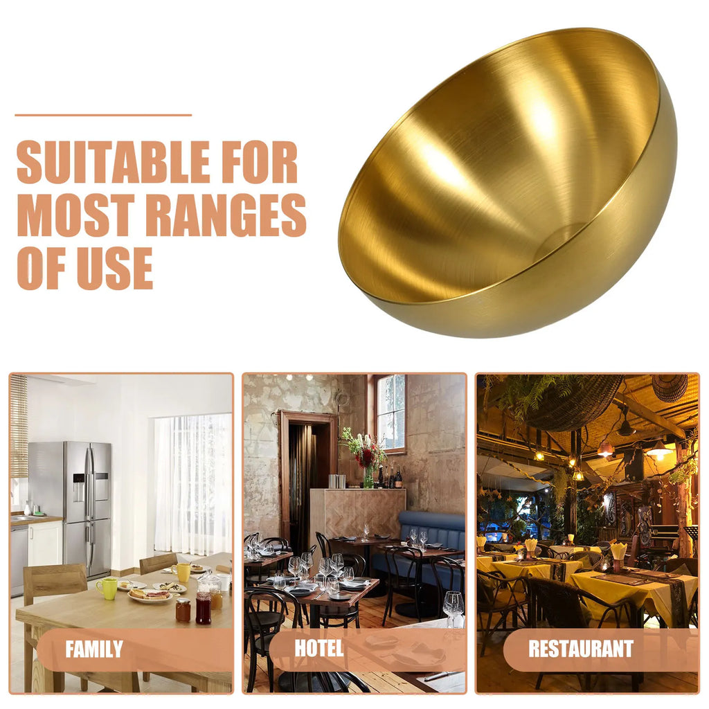 Large Stainless Steel Mixing Bowl Salad Bowl Kitchen Food Basin For Home Hotel Restaurant Use Kitchen Round Basin