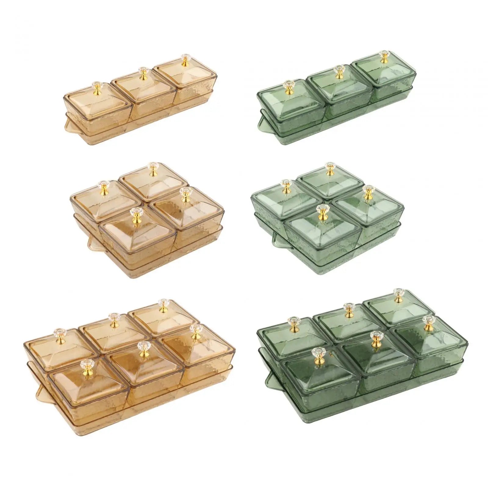 Appetizer Tray Divided Serving Container with Lid Food Storage Container Box Nordic Candy Serving Platter for Kitchen Cookies