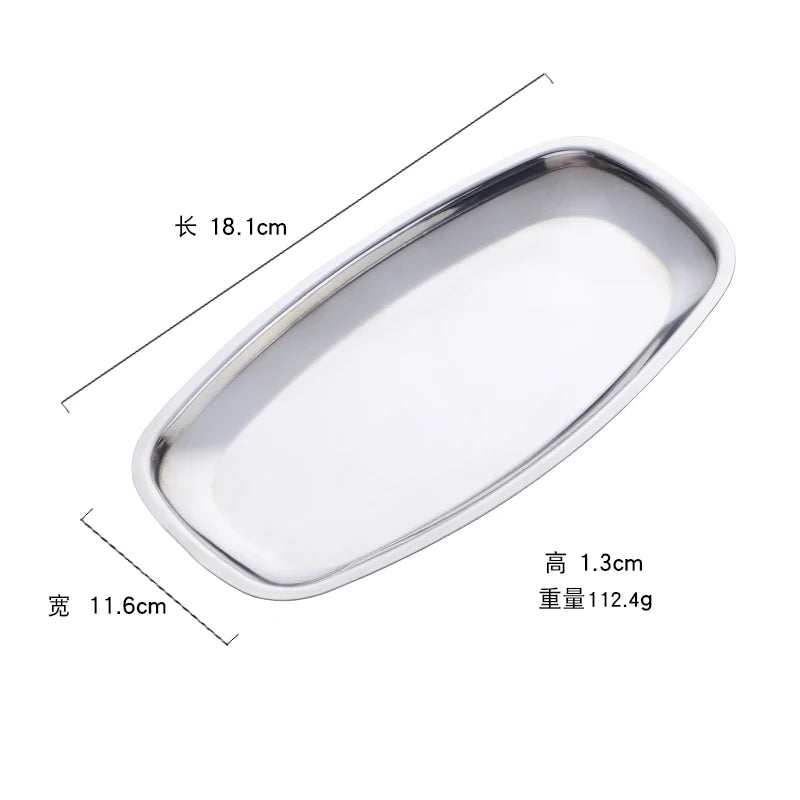 Nordic Style Oval Jewelry Storage Serving Tray Platter Stainless Steel Snack Tray Metal Storage Gold Decoration Home Organizer