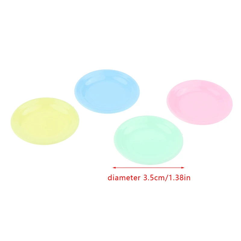 5Pcs 1/12 Dollhouse Mini Plates Dishes Model Dollhouse Simulation Kitchen Decoration Dolls House Accessories Pretend Play Toys