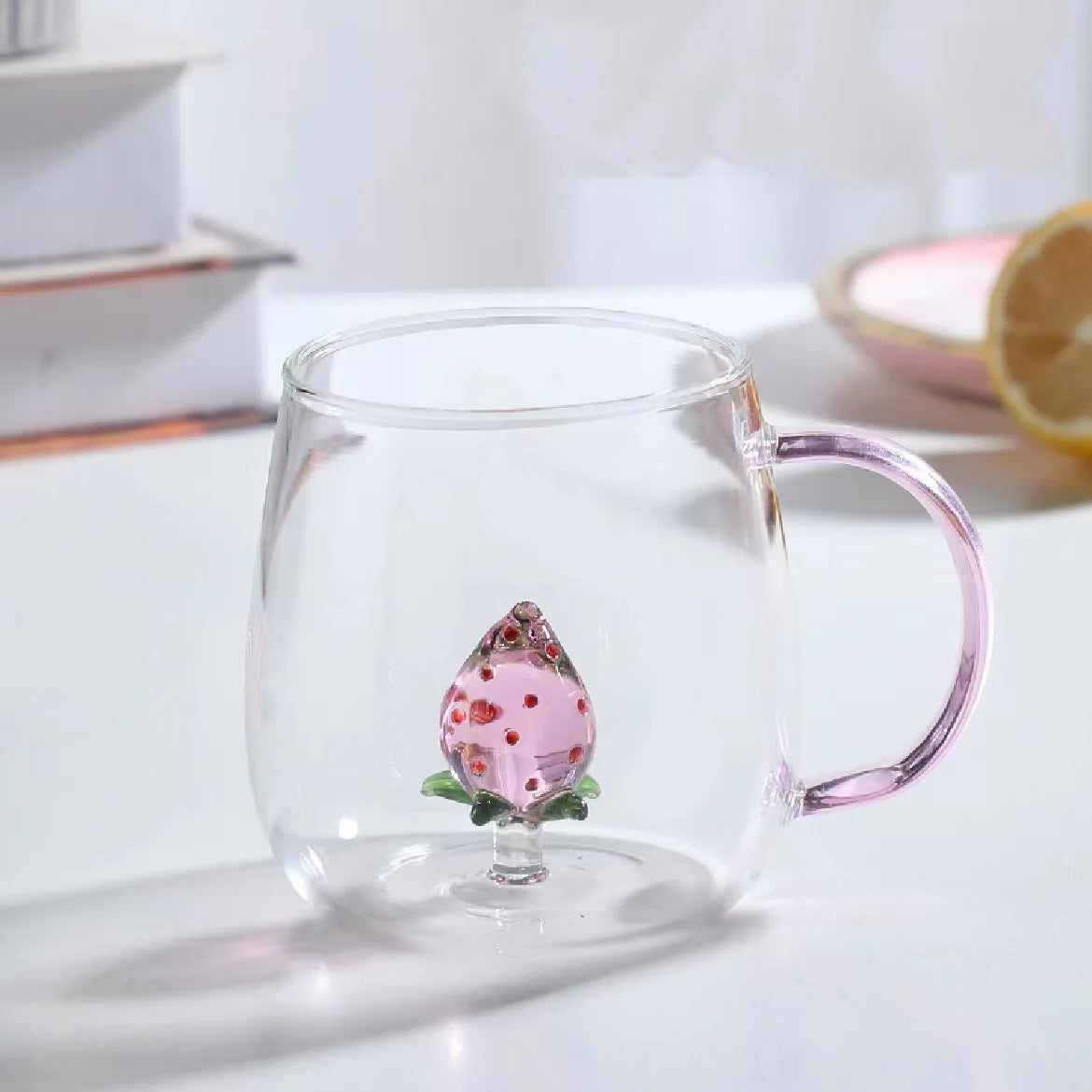 3D Cartoon Animal Shape Glass Cup for Home, Cute Water and Coffee, Single Layer Cup with Guests, Juice and Cold Drink