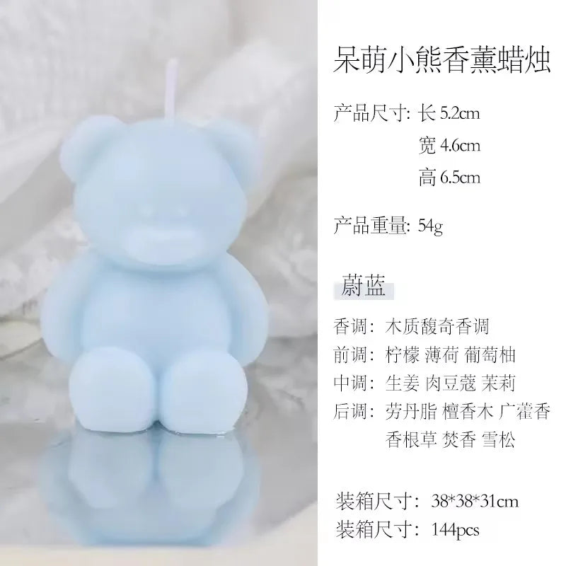 1 PC Mini Bear Creative Scented Candles (Multiple Colors Optional) - Home/Room Decoration, Birthday Gift