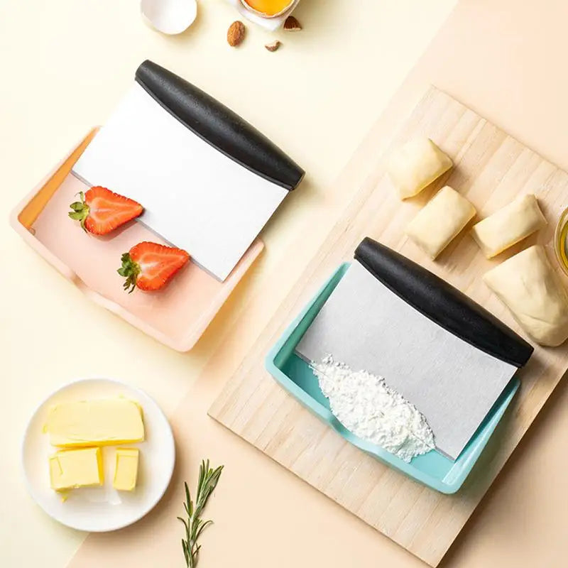 Dough Chopper Stainless Steel Kitchen Food Cutter Multi-purpose Kitchen Food Cutter Bench Cutter Kitchen Dough Scraper With
