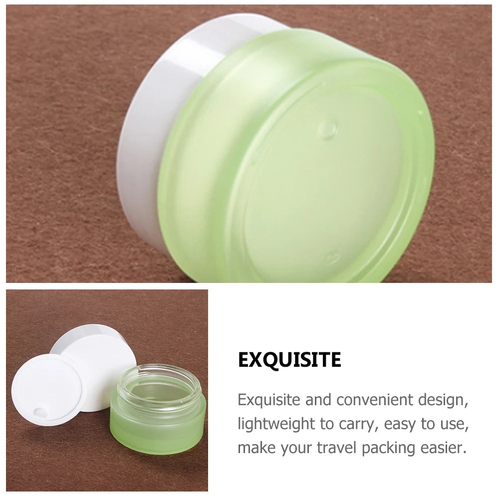 4Pcs Airtight Clear Containers 20g Easy Clean Refillable Jars with Inner Liner for Cosmetics and Lotions Travel Packaging