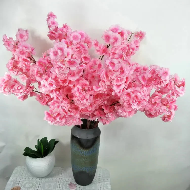 110cm Cherry Blossom Branch Artificial Flower Cherry Blossom Wedding Deacor Flower Arrangement Home Decoration Silk Flower