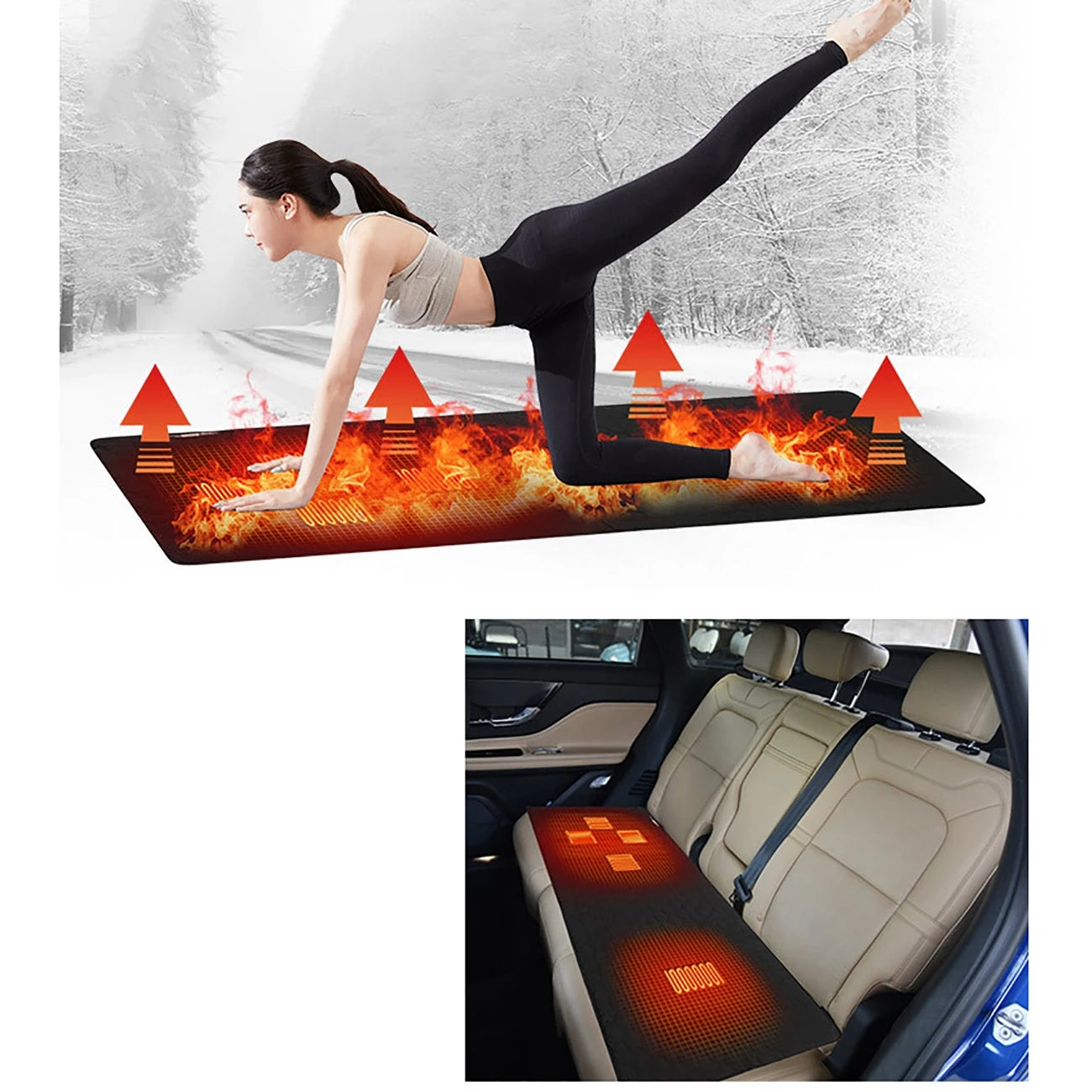 USB Heating Sleeping Mattress Thermal Mat Camping Heating Sleeping Bag Self-Heating Mattress Camping Mattress Camping Equipment