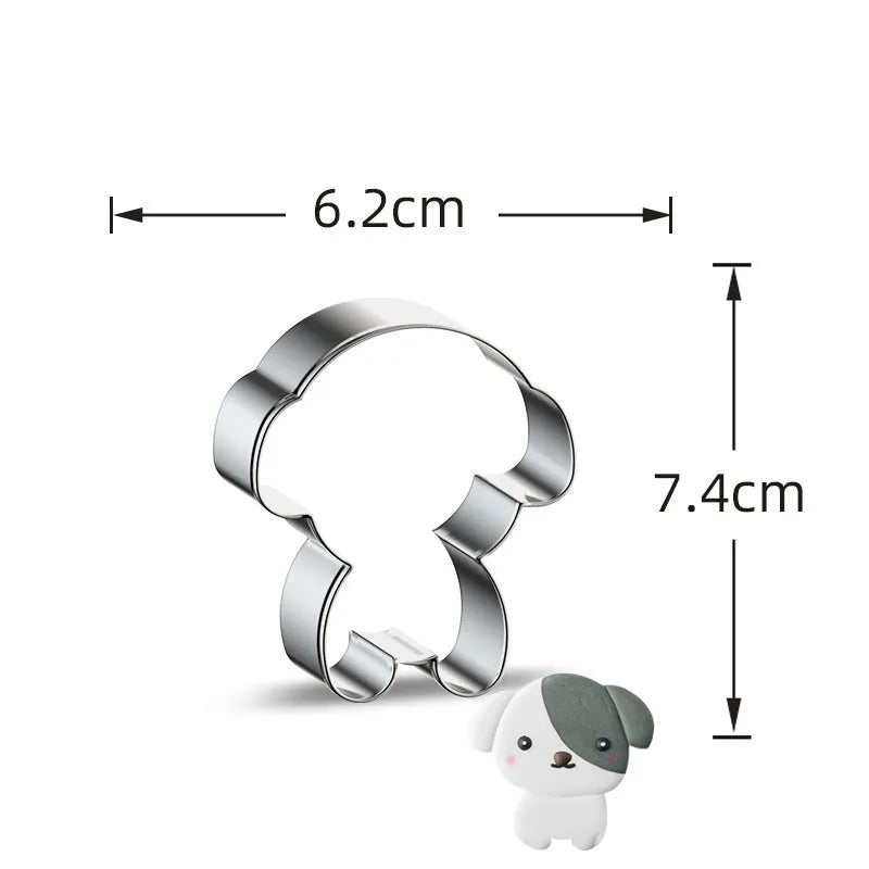 Biscuit Cookie Cutter Embosser Mold Dog For Cake Chocolate Decorating Tools Pastry And Bakery Baking kitchen Accessories Fondant