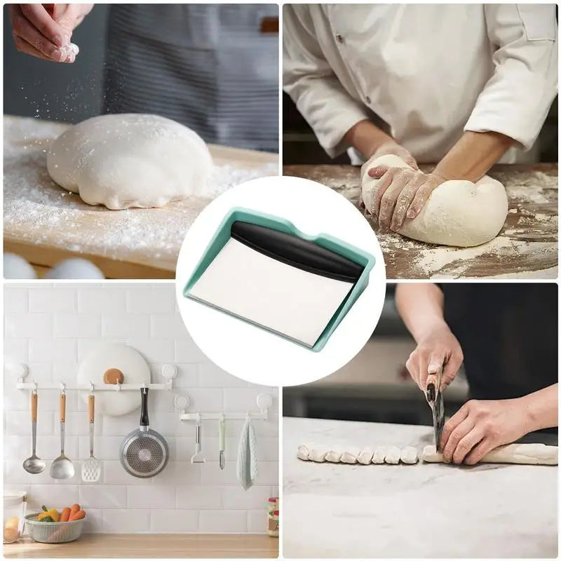 Dough Chopper Stainless Steel Kitchen Food Cutter Multi-purpose Kitchen Food Cutter Bench Cutter Kitchen Dough Scraper With