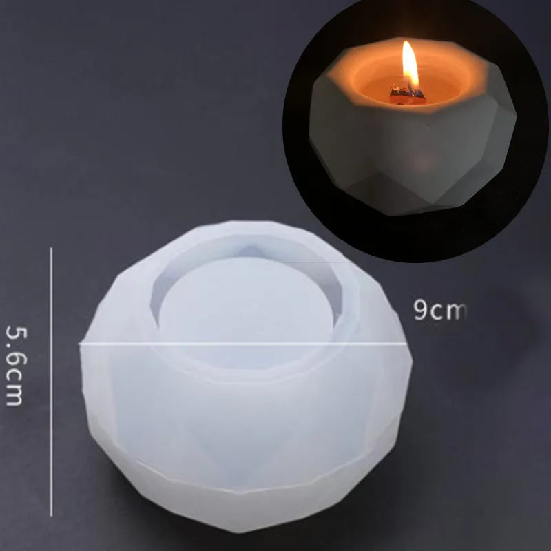 Round Concrete Candle Jar Silicone Mould Diy Handmade Succulent Cement Planter Resin Silicone Mold Gypsum Storage Box Home Decor