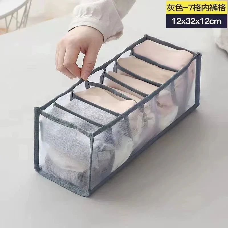 1pc Underwear Drawer Organizer Storage Box Foldable Closet Organizers Drawer Divider Storage Boxes For Underpants Socks Bra